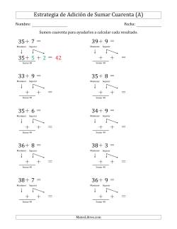 Estrategia de Adición de Sumar Cuarenta