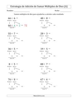 Estrategia de Adición de Sumar Múltiplos de Diez