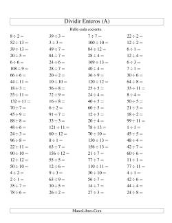 Divisiones Básicas hasta 169 (sin Ceros)