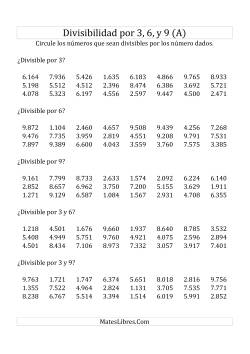 Reglas de Divisibilidad por 3, 6 y 9