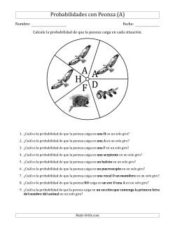 Peonzas No Numéricas con Letras/Imágenes (5 Secciones)