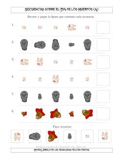 Secuencias de Imágenes sobre el Día de los Muertos Cambiando los Atributos Tamaño y Rotación