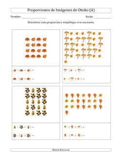 Proporciones de Imágenes de Árboles de Otoño, Proporción contra el total (Dispersas)