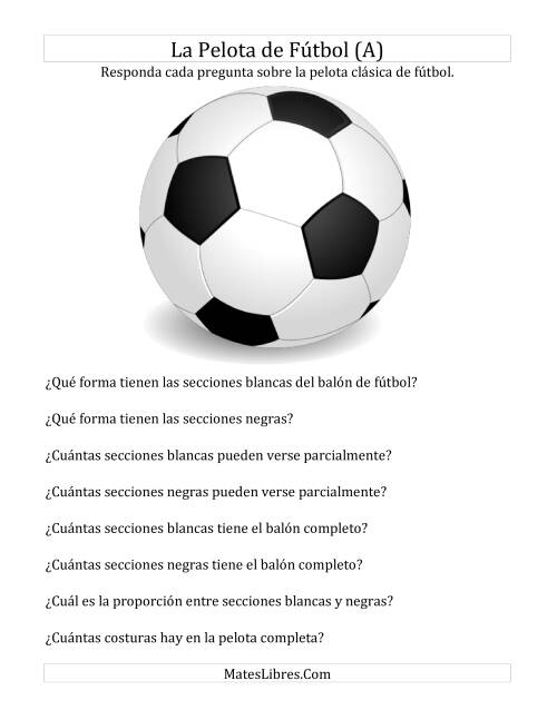 La hoja de ejercicios de El Balón de Fútbol (A)