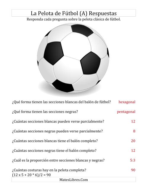 La hoja de ejercicios de El Balón de Fútbol (A) Página 2