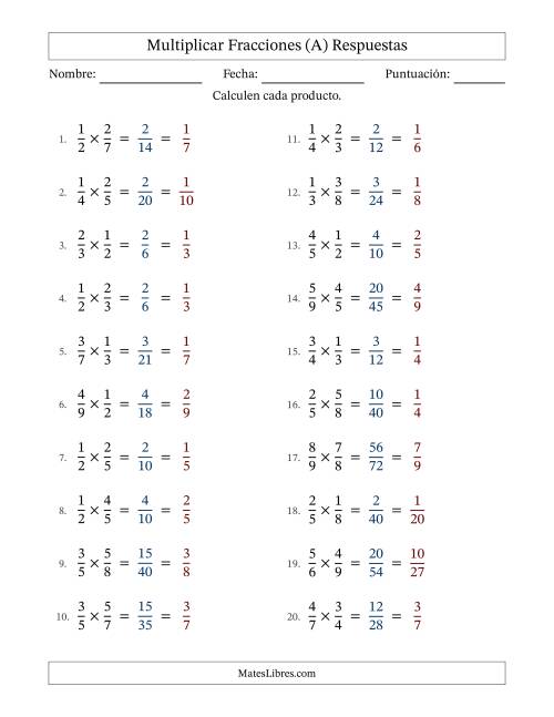 Multiplicar Dos Fracciones Propias Simplificar Todos Los Resultados Todas 9717