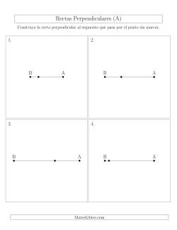 Construir Líneas Perpendiculares a Través de Puntos sobre el Segmento