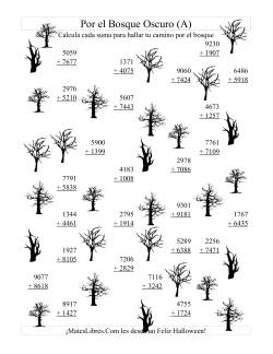 Por el Oscuro Bosque -- Sumas de Cuatro Dígitos