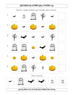 Secuencias de Imágenes Tenebrosas sobre Halloween Cambiando los Atributos Forma y Tamaño