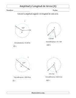 Calcular la Amplitud o la Longitud de un Arco a partir de la Circunferencia