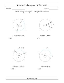 Calcular la Amplitud o la Longitud de un Arco a partir del Diámetro