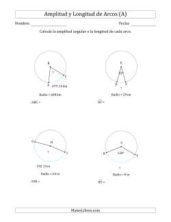 Calcular la Amplitud o la Longitud de un Arco a partir del Radio