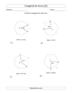 Calcular la Longitud de un Arco a partir del Radio