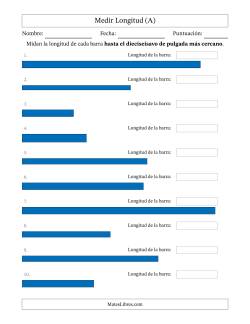 Medir la longitud de barras hasta el Dieciseisavo De Pulgada más cercano