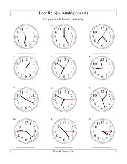 Leer la Hora en un Reloj Analógico en Intervalos de 5 Segundos