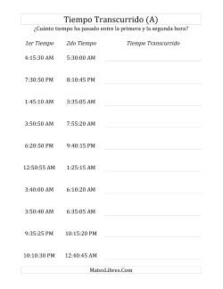 Medir Tiempo Transcurrido, Hasta 5 Horas en Intervalos de 5 Minutos y 5 Segundos