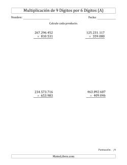 Multiplicar Números de 9 Dígitos por 6 Dígitos Usando Puntos como Separadores de Millares