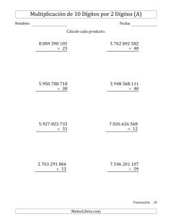 Multiplicar Números de 10 Dígitos por 2 Dígitos Usando Puntos como Separadores de Millares