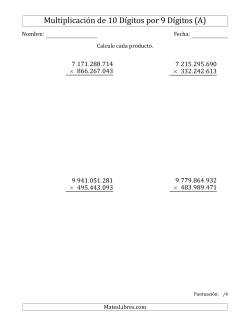 Multiplicar Números de 10 Dígitos por 9 Dígitos Usando Puntos como Separadores de Millares