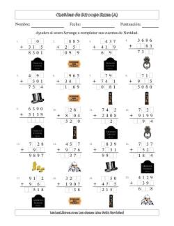 Las cuentas incompletas de Ebenezer Scrooge, Suma (Versión Difícil)