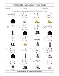 Las cuentas incompletas de Ebenezer Scrooge, Todas las Operaciones (Versión Difícil)