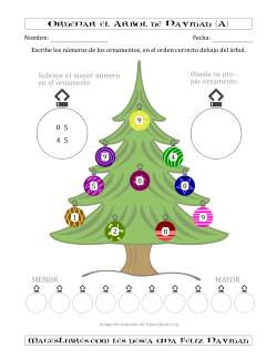 Ordenar Números de 0 a 10 en un Árbol de Navidad