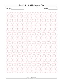 Papel Rayado Hexagonal de 0.5 cm