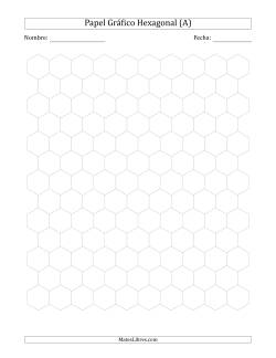 Papel Rayado Hexagonal de 1 cm