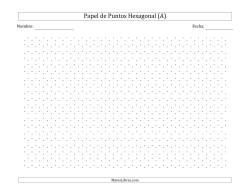 Papel Punteado Hexagonal de 0.5 cm (Apaisado)