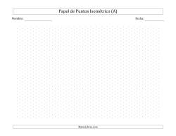 Papel Punteado Isométrico de 0.5 cm (Apaisado)