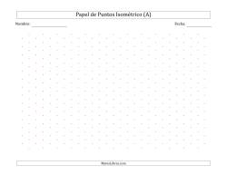 Papel Punteado Isométrico de 1 cm (Apaisado)