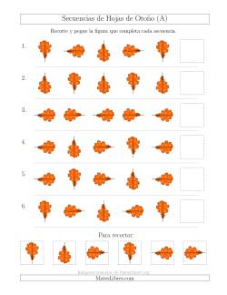 Secuencias de Imágenes de Hojas de Otoño Cambiando el Atributo Rotación