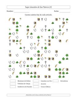 Contar Artículos del Día de San Patricio en Conjuntos Super Dispersos (50 Por Ciento Lleno)