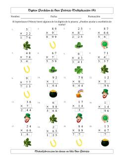 Dígitos perdidos de San Patricio Multiplicación (Versión Difícil)