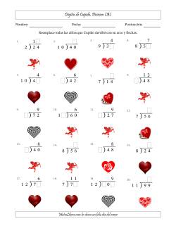 Dígitos perdidos de Cupido, Division (Versión Fácil)