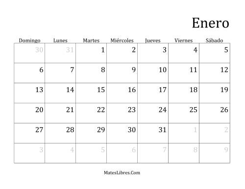 La hoja de ejercicios de Calendario Mensual de Años que comienzan en Martes (Bisiesto) (Martes)