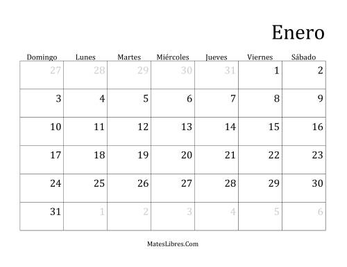 La hoja de ejercicios de Calendario Mensual de Años que comienzan en Viernes (Bisiesto) (Viernes)
