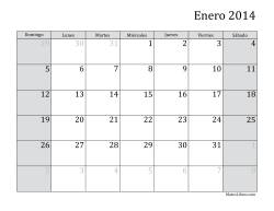 Calendario Mensual de 2014