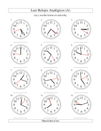 Leer la Hora en un Reloj Analógico en Intervalos de 1 Segundo