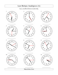 Leer la Hora en un Reloj Analógico en Intervalos de 5 Segundos