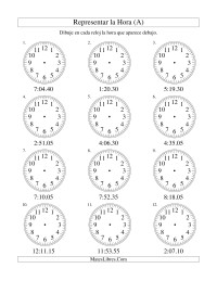 Representar la Hora en un Reloj Analógico en Intervalos de 5 Segundos