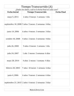 Hallar la Fecha Final, con Intervalo de Varios Dís, Semanas, Meses y Años