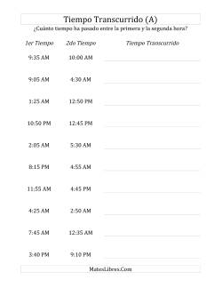 Medir Tiempo Transcurrido, Hasta 24 Horas en Intervalos de 5 Minutos