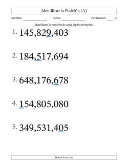Identificar Posición desde Las Unidades hasta Las Centenas De Millón (Formato Grande)